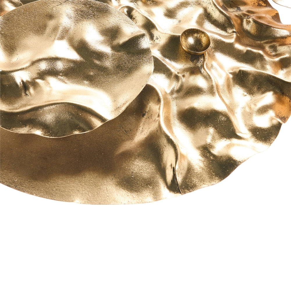 Decorazione da parete in ferro dorato da appendere elemento decorativo verticale e orizzontale stile metallico glamour