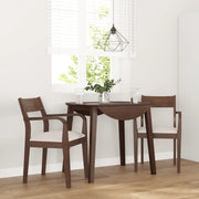 Sedie da Pranzo con Cuscini 2pz Marrone Legno Massello di Hevea