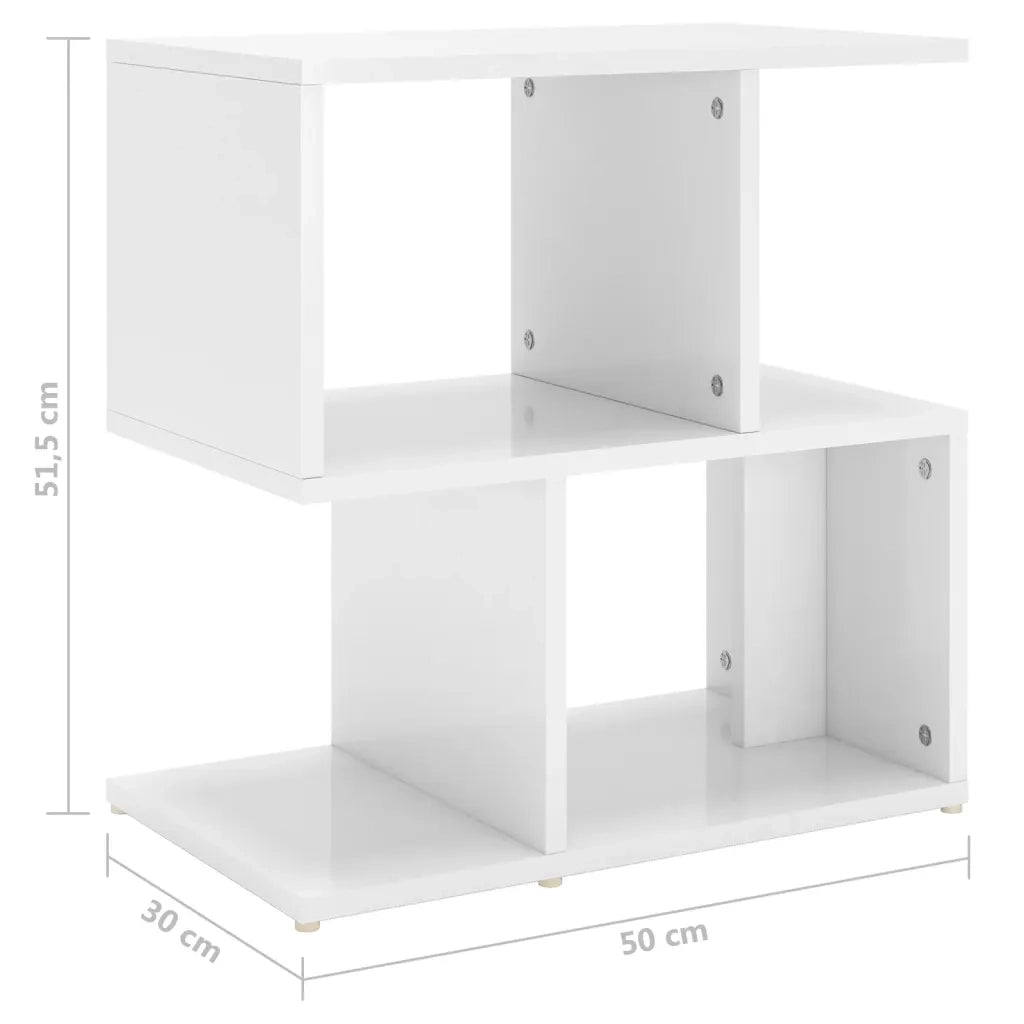Comodino Bianco Lucido 50x30x51,5 cm in Truciolato cod mxl 31198