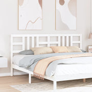 Testiera per Letto-Testata-Testiera Decorativa Bianca 206x4x100cm in Legno Massello di Pino 440014