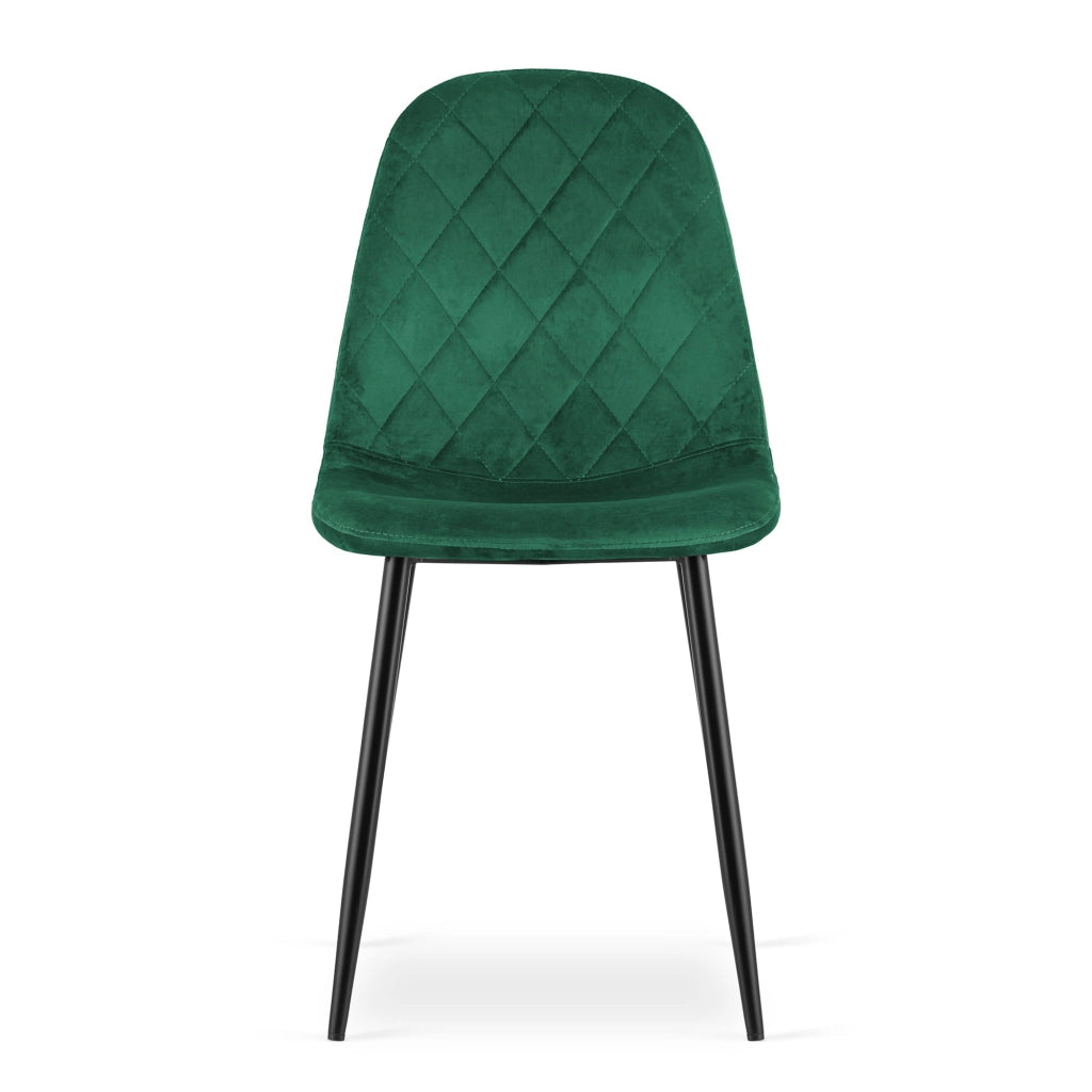 Sedia VALORA DAPI - Design ergonomico moderno in velluto verde scuro x 2