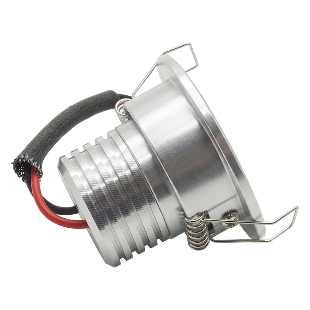 Mini Faretto Spot LED 3W COB Orientabile CCT con Driver 230V Bianco Argento Punto Luce Vetrine Negozi Mobili ARGENTO