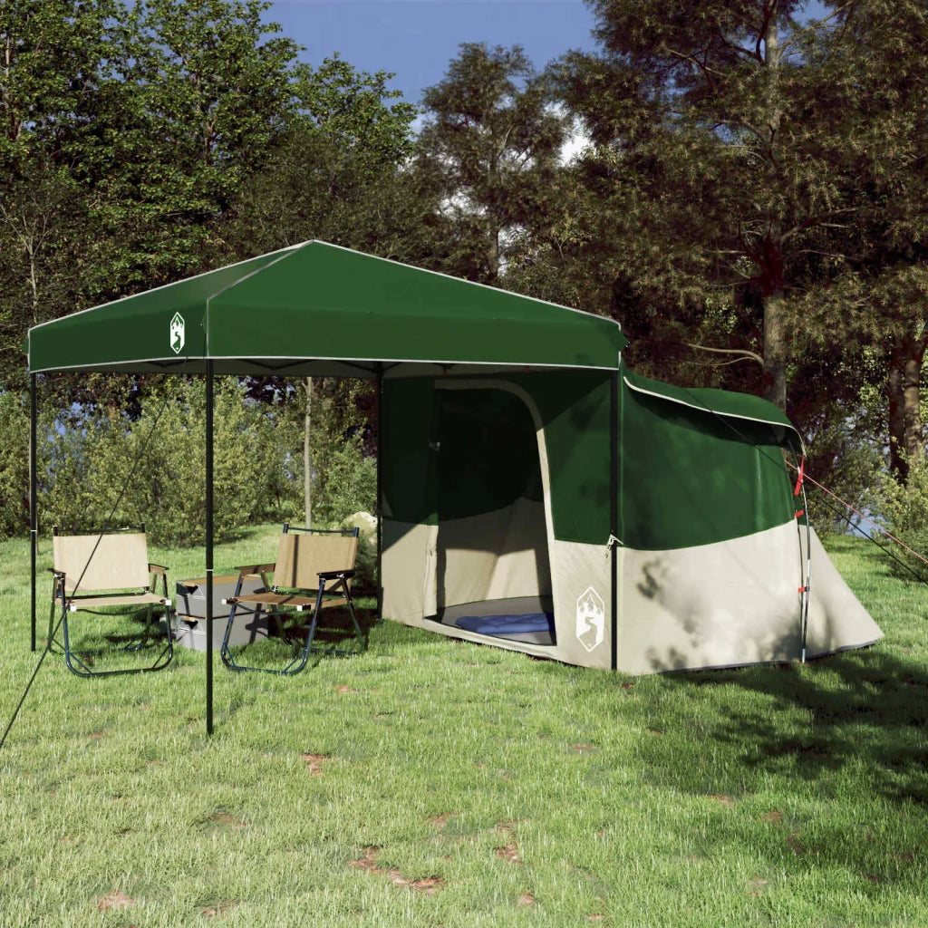 Set di Tende da Campeggio 2 pcs Verde Taffeta e Tessuto