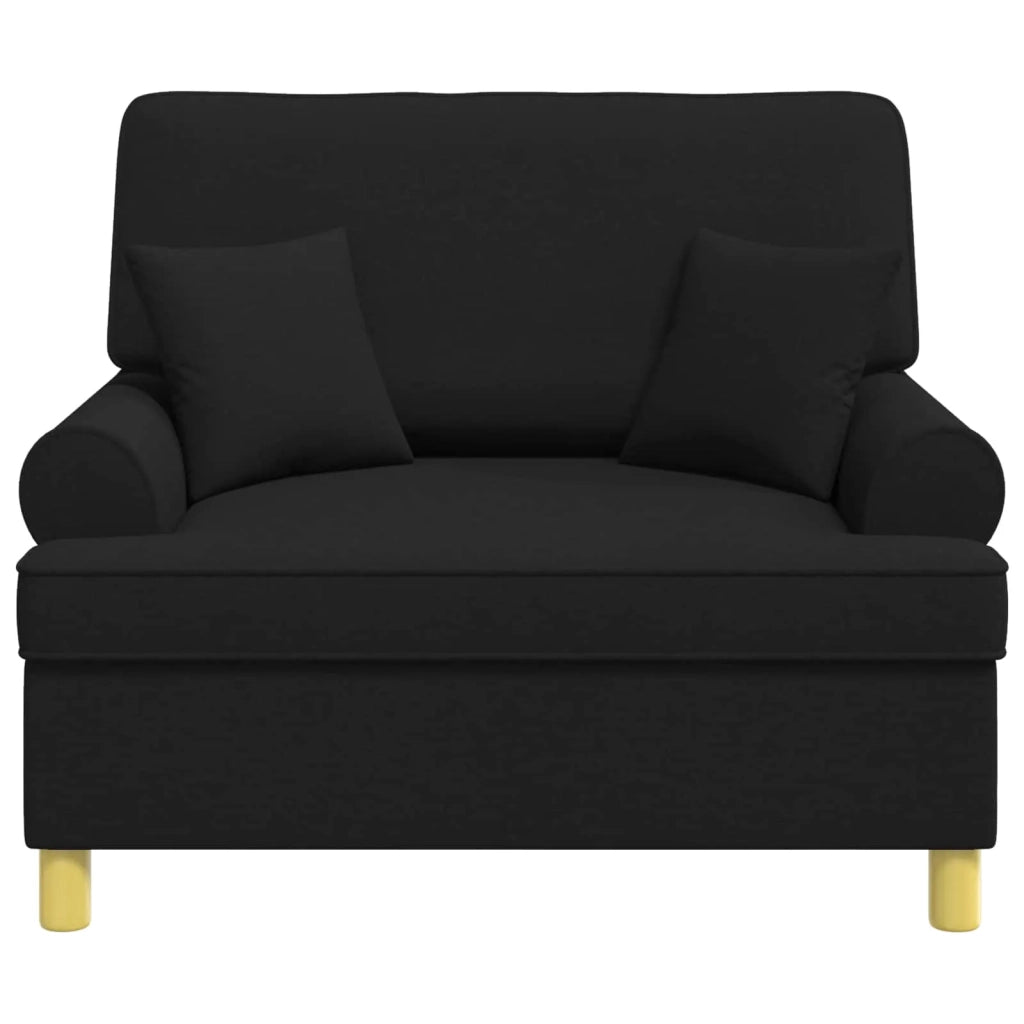 Poltrona con cuscini Nero Tessuto 42043506