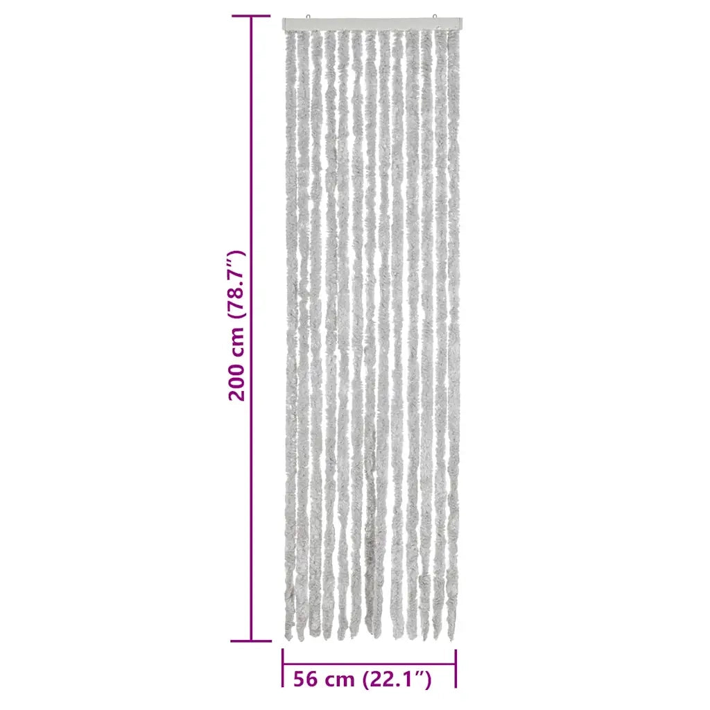 vidaXL Tenda Antimosche Grigia 56x200 cm in Ciniglia