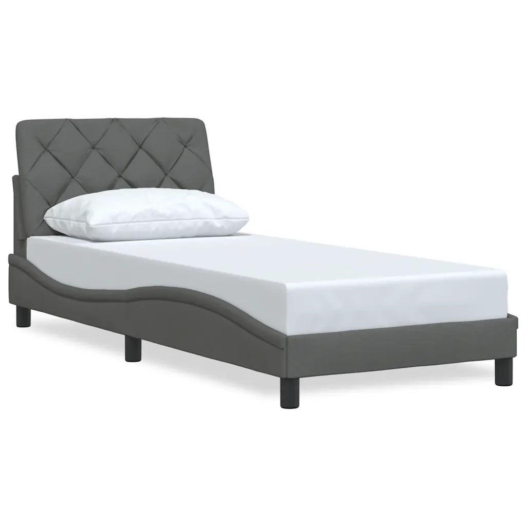 Giroletto senza Materasso Grigio Scuro 90x190 cm Tessuto 3310567