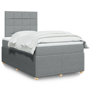 vidaXL Giroletto a Molle con Materasso Grigio Chiaro 120x200cm Tessuto