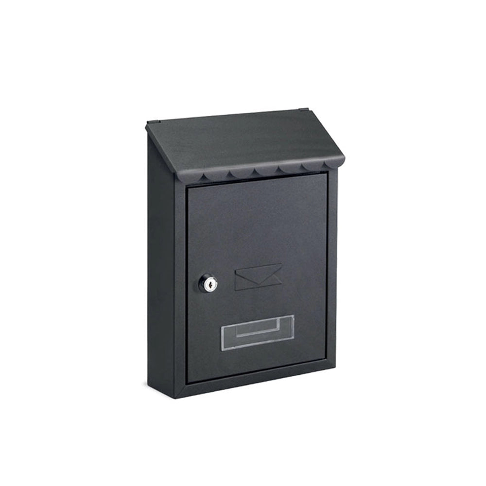 Cassetta postale per posta acciaio zincato nero anticorrosione primula 300x215x70 mm technomax