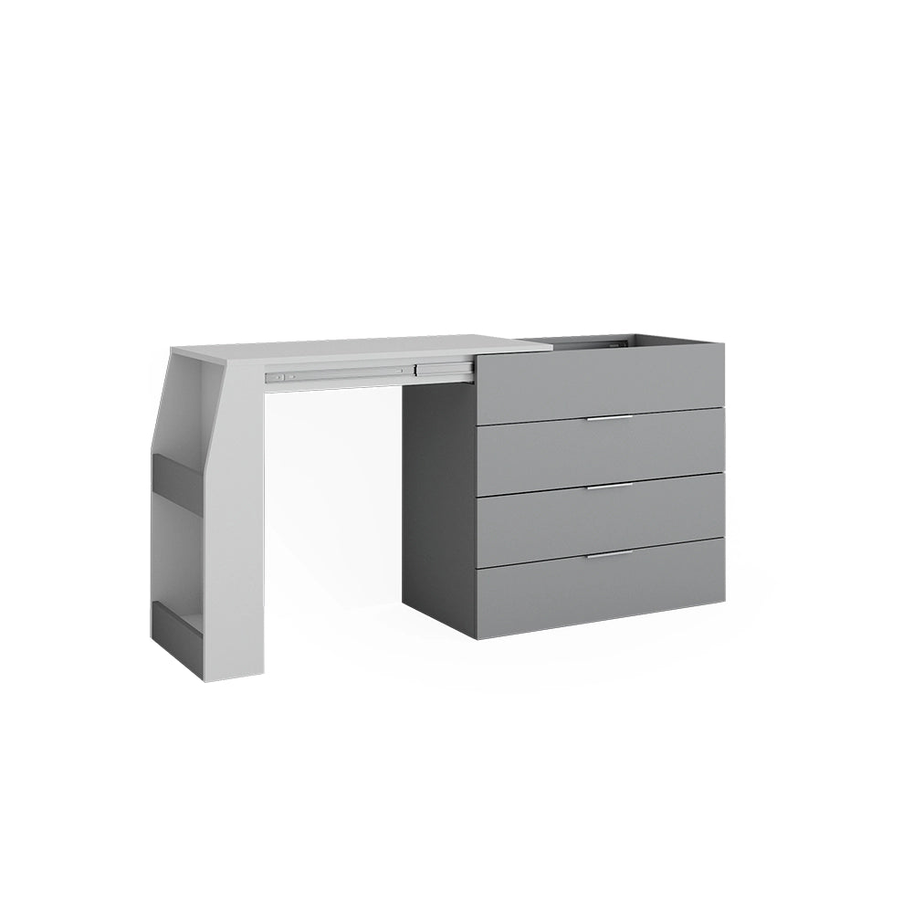 Vicco Tavolo per l'artigianato Grigio 95.5 x 80 cm pieghevole, 4 cassetti