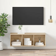 Armadietto a Parete per TV Rovere Sonoma 37x37x107cm Truciolato cod mxl 13667