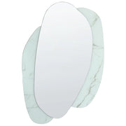 Specchio da parete bianco 80 x 117 cm Effetto marmo Specchio decorativo da parete Stile moderno da appendere