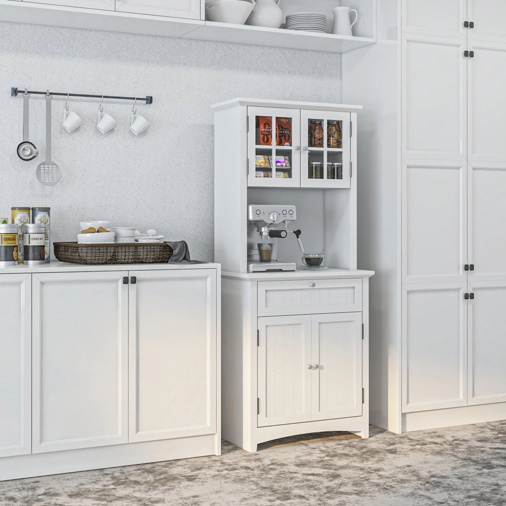 Armadio Dispensa ¨C zephmum ¨C Bianco, MDF, 68.6x40x164 cm