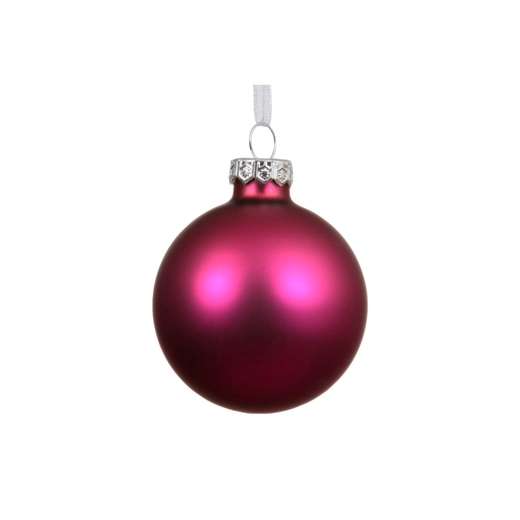 Pallina Vt opaco rosa festivo d8cm