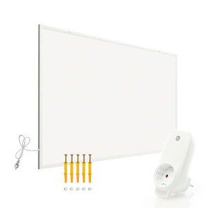 Set Pannello radiante a infrarossi 400W 720x620x15 mm e Termostato, Riscaldamento IR