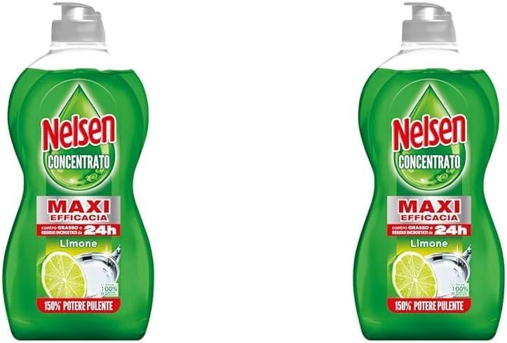 NELSEN 2 PZ DETERGENTE PER PIATTI CONCENTRATO DA 450 ML L'UNO FORMULA LIMONE