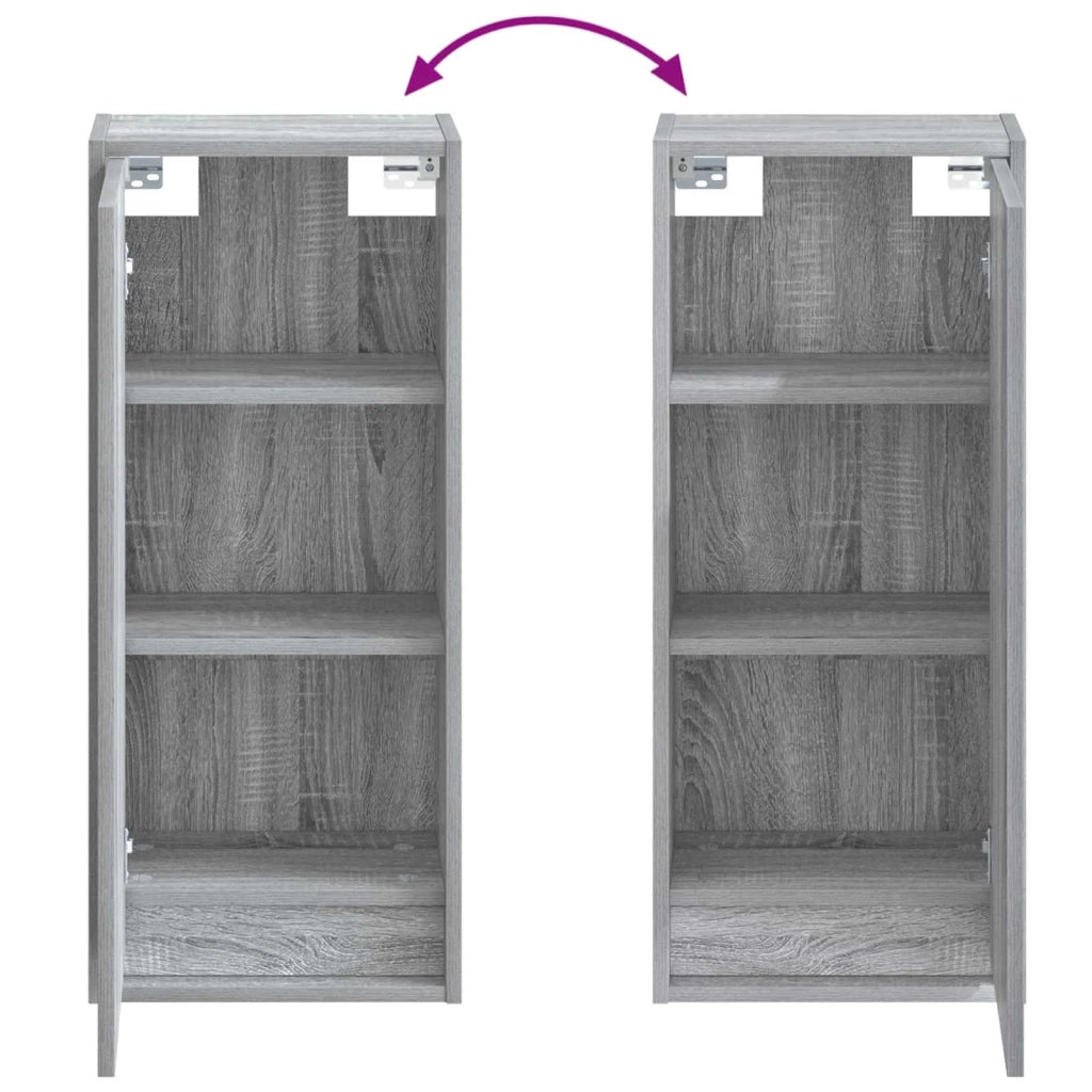 Mobile lavabo da parete Sonoma grigio 35 x 20 x 81 cm