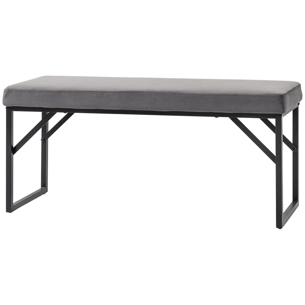 Panca imbottita con seduta ¨C zephmum ¨C Grigio scuro + Nero