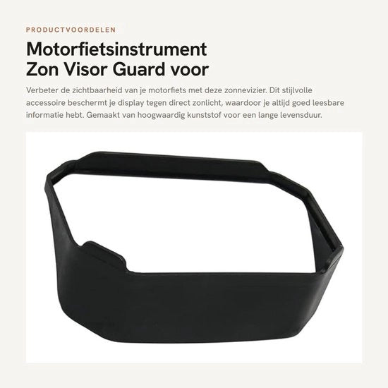 Visiera di Guardia per Motocicletta - Migliorata Visibilità - Materiale Resistente al Tempo - Nero Elegant - Ottima Leggibilità - Parasole per Motocicletta