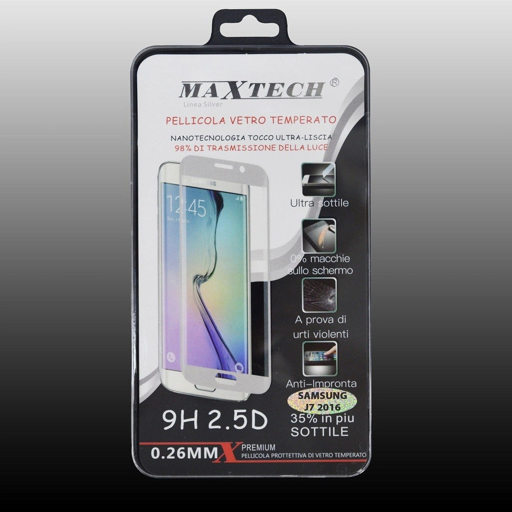Trade Shop - Pellicola Vetro Temperato Per Samsung J7 2016 Protezione Schermo Maxtech P-j7 2016 -