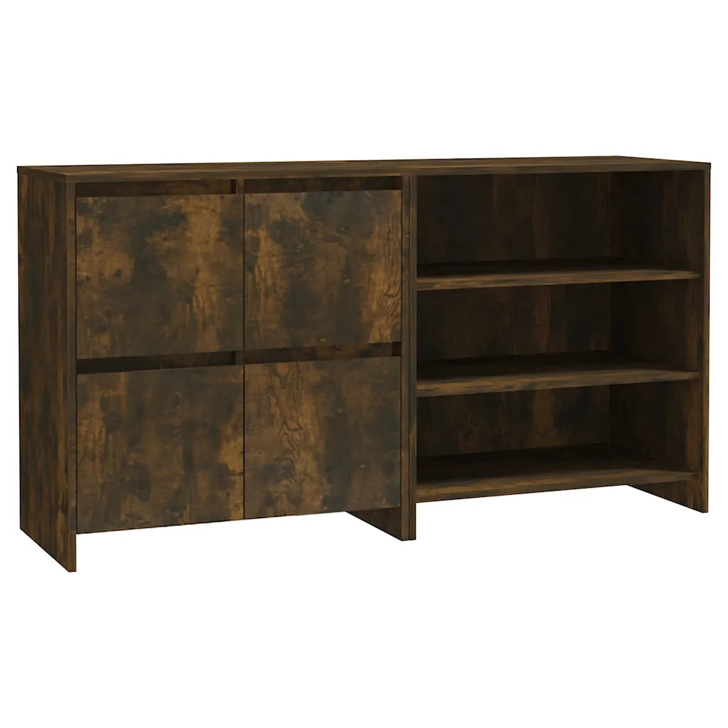 Credenze 2 pz Rovere Fumo in Legno Multistrato 3098086