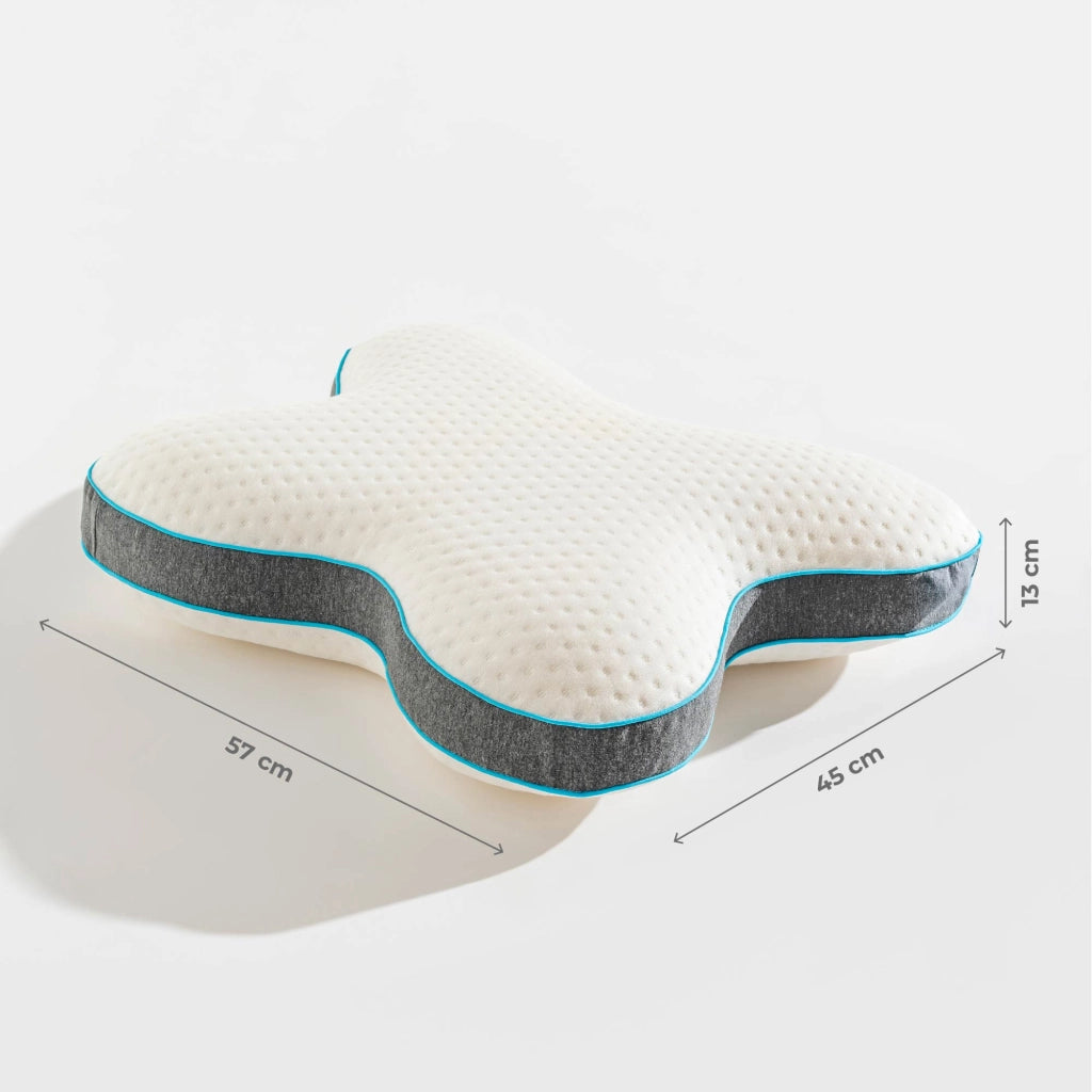 Cuscino Cervicale Memory Foam Ergonomico a Forma di Farfalla – 57x45x13 cm | Cuscino Ortopedico per Dolori Cervicali | Supporto per Schiena e Collo | Rivestimento Traspirante e Sfoderabile