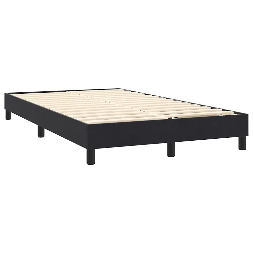 vidaXL Giroletto a Molle con Materasso Nero 160x210 cm in Velluto