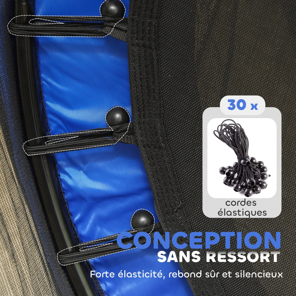 Trampolino per bambini con rete di sicurezza ¨C Xylo ¨C ? 140 cm blu con porta cerniera