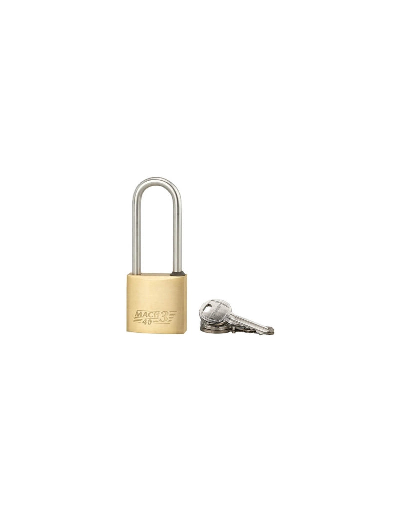 Lucchetto MACH 3 40 mm con arco semialto in acciaio inox, 3 chiavi – THIRARD