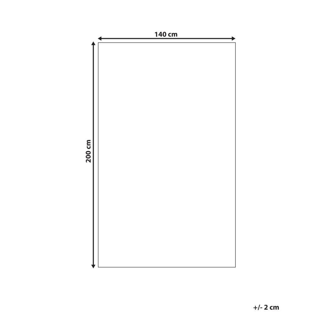 Tappeto in poliestere a pelo lungo tuftato a macchina 140 x 200 cm beige sabbia stile moderno