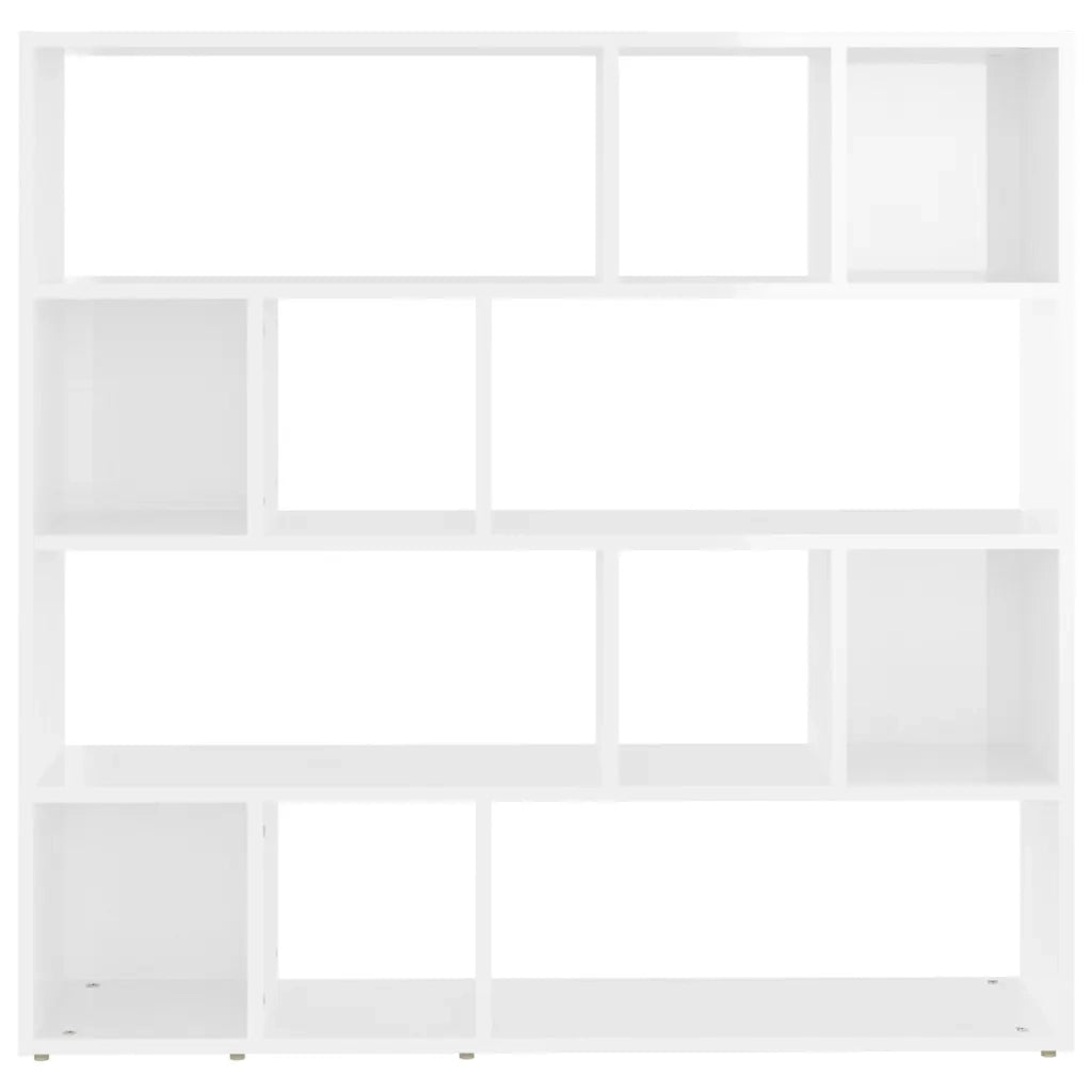 Libreria/Divisorio Ambienti | Divider per stanze | Paravento Bianco Lucido 105x24x102 cm
