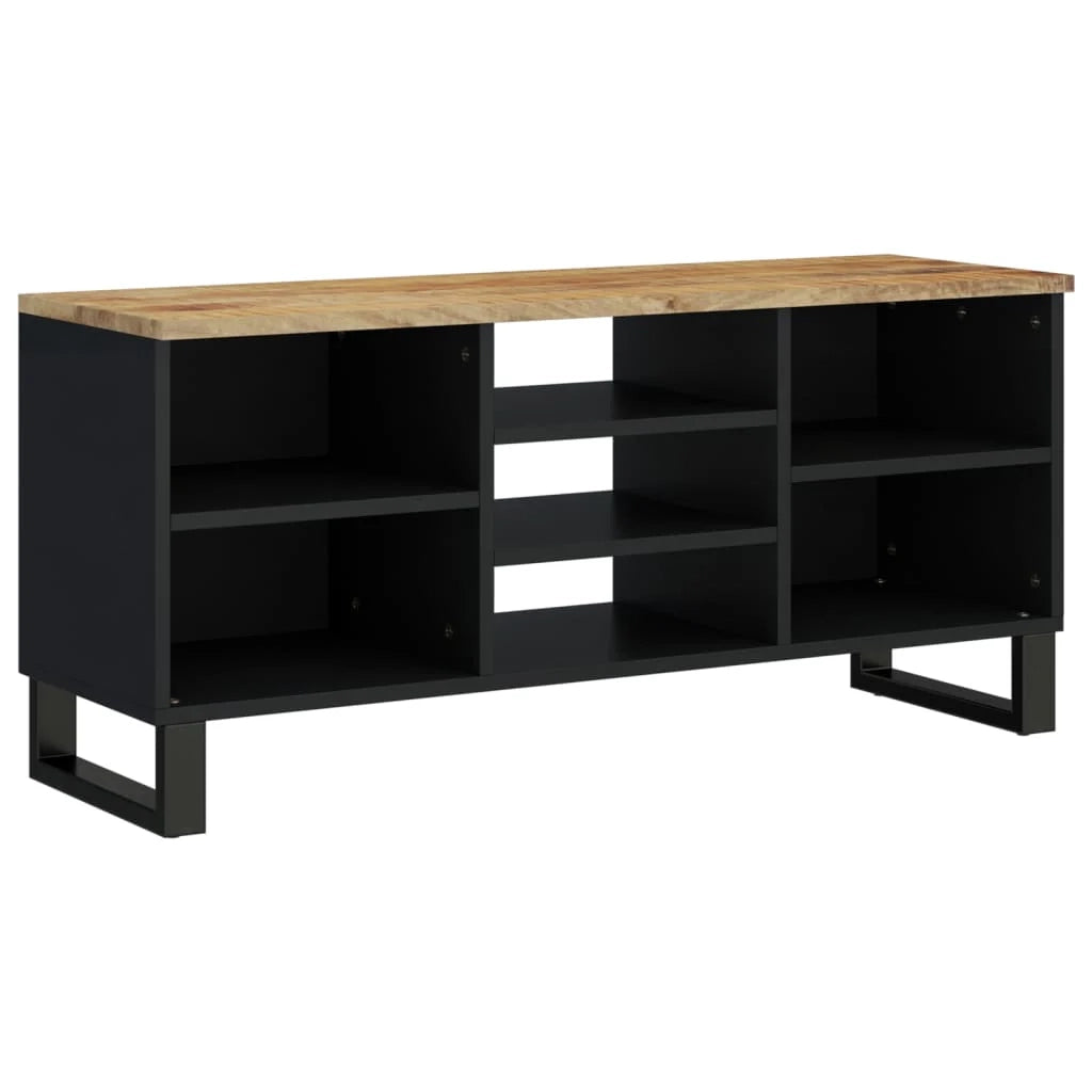 Mobile TV multimediale scaffale TV credenza mobile TV sala da pranzo soggiorno camera da letto 100 x 33 x 46 cm legno di mango e marrone ingegnerizzato 02_0025448