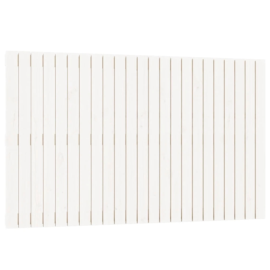 Testiera | Testata da Parete Bianca 147x3x90 cm in Legno Massello di Pino