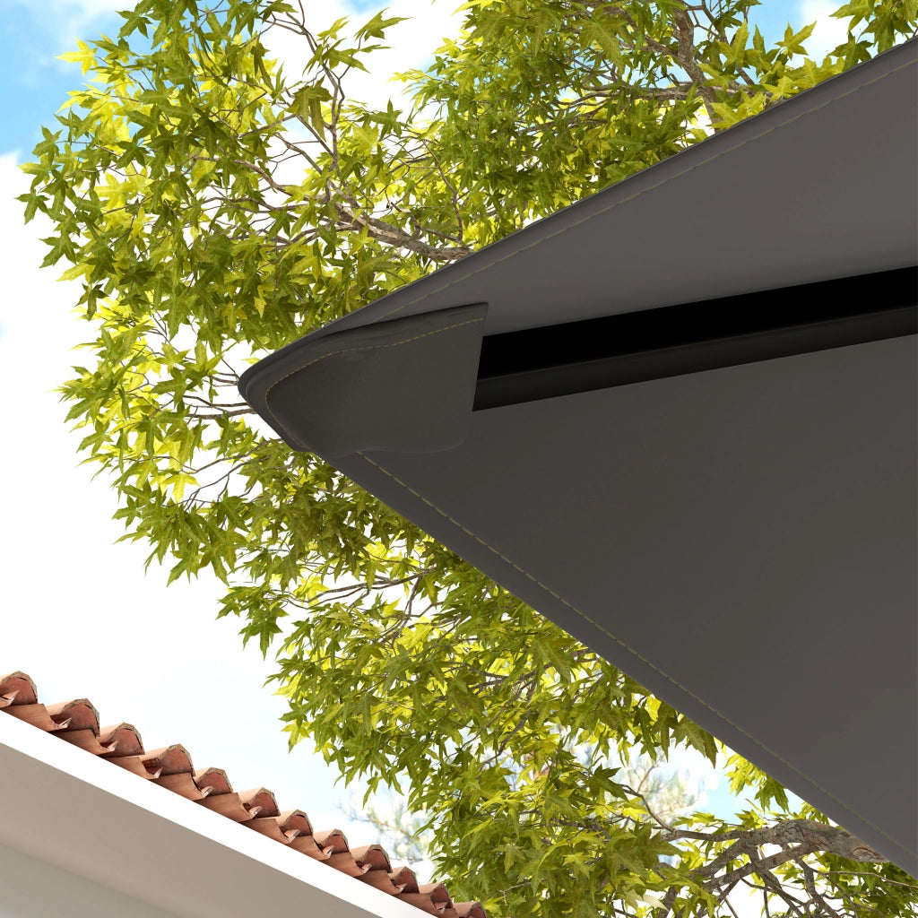 Copertura per gazebo 3x3 m impermeabile UPF30+ ¨C zephmum ¨C Tessuto Oxford 370 g/m2, Grigio