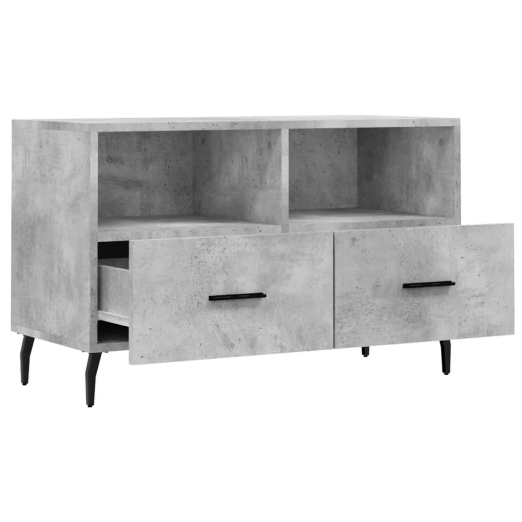 Mobile TV multimediale mensola TV credenza TV sala da pranzo soggiorno camera da letto 80 x 36 x 50 cm legno ingegnerizzato grigio 02_0026304