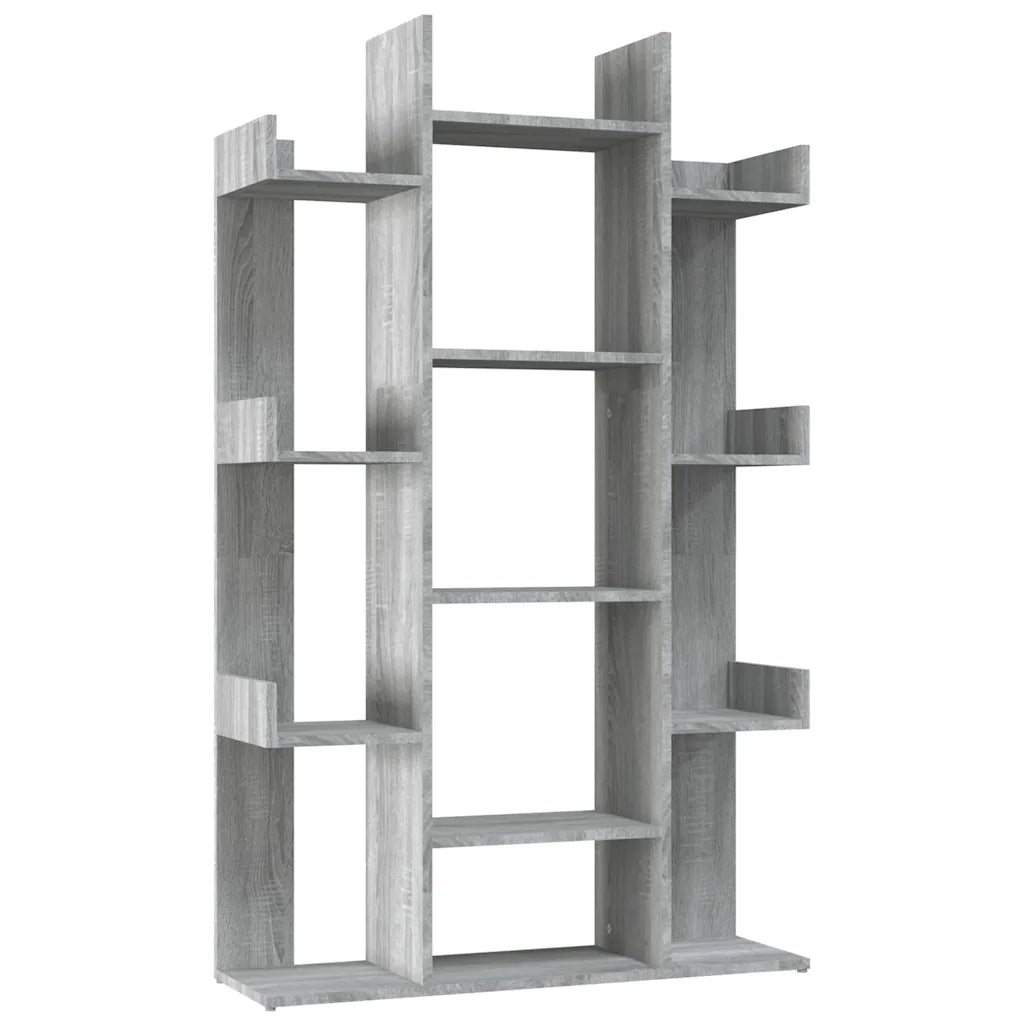 Libreria Grigio Sonoma 86x25,5x140 cm in Legno Multistrato 816003