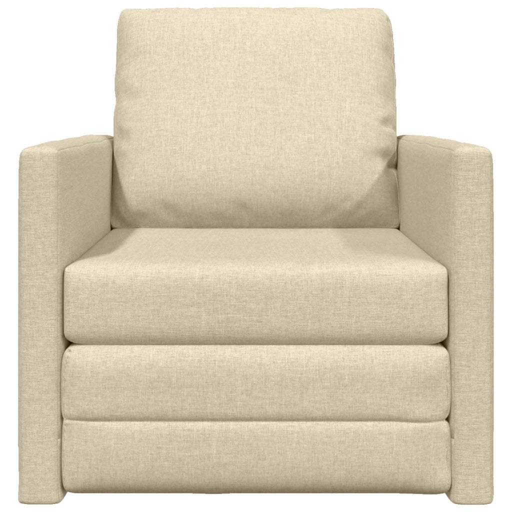 Divano letto | Sof¨¤ letto | Letto singolo Crema 74 x 77 x 81 cm Tessuto