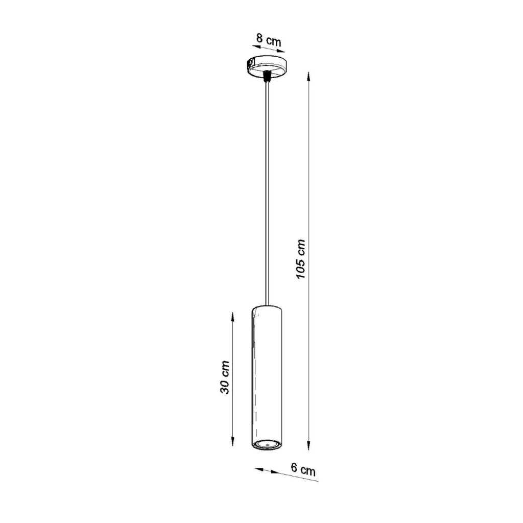 Lampada a sospensione cemento DANTEO 1 GU10 nero/grigio