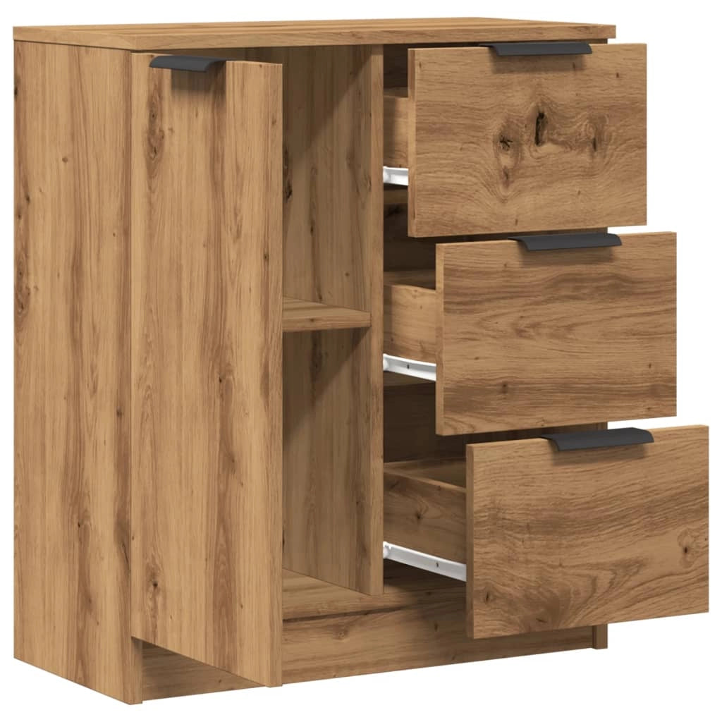 Buffet credenza cassettiera armadio mobile contenitore organizer cucina soggiorno salotto fatto a mano 60 x 30 x 70 cm legno ingegnerizzato marrone 02_0030812