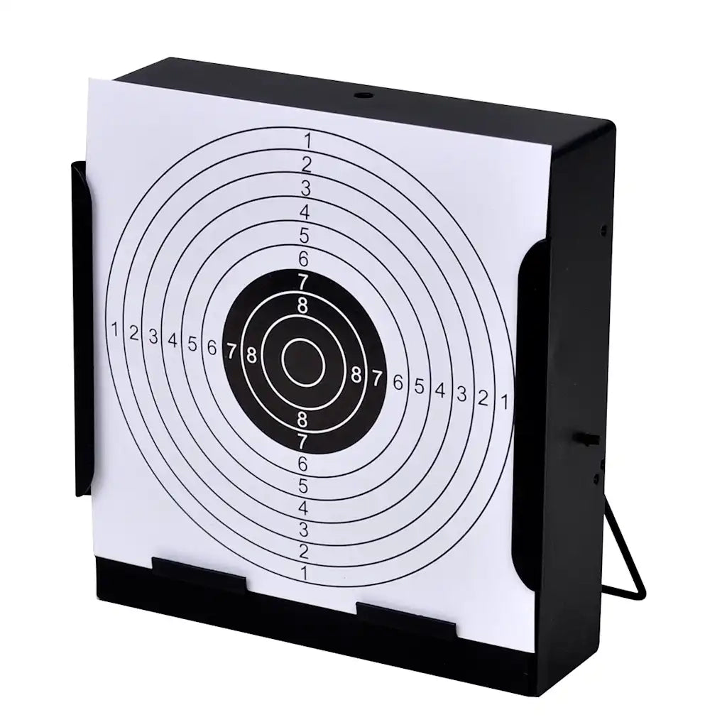 Supporto Tiro al Bersaglio Quadrato 14 cm + 100 Bersagli Carta 90831