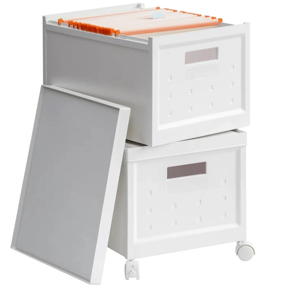 Schedario Organizer Contenitore con Ruote e 40 Cartelline Archivio Portadocumenti