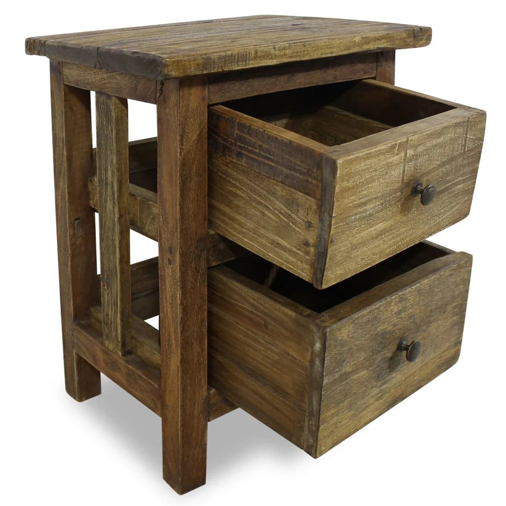 Comodino comodino cassettiera armadio mobili camera da letto legno massello di recupero 40 x 30 x 51 cm 1402053
