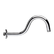 BRACCIO DOCCIA CURVO IN OTTONE PESANTE CROMATO- cm 29- Remer- pezzi 1