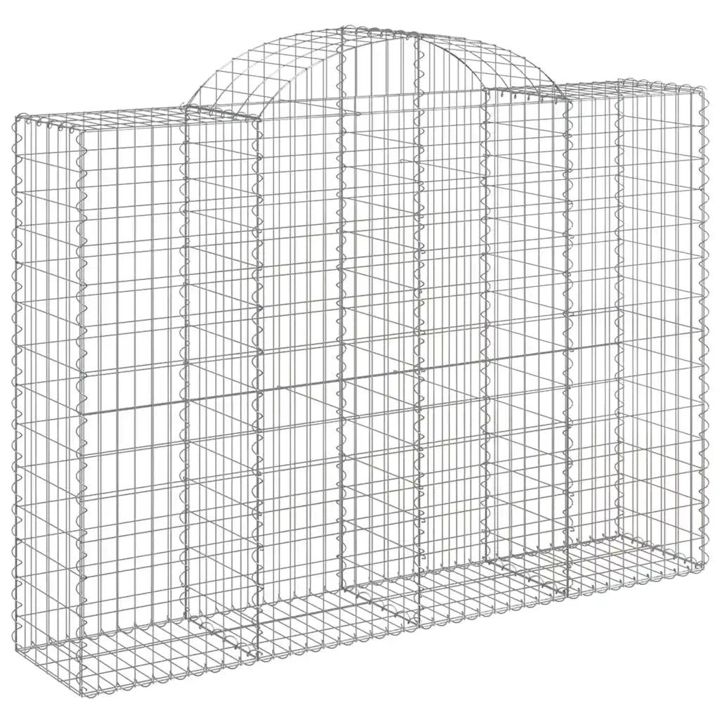 Cesti Gabbioni ad Arco 10 pz 200x50x140/160 cm Ferro Zincato