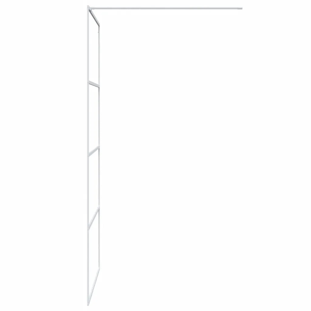Parete Doccia Walk in Bianca 100x195 cm Vetro Trasparente ESG cod mxl 37002