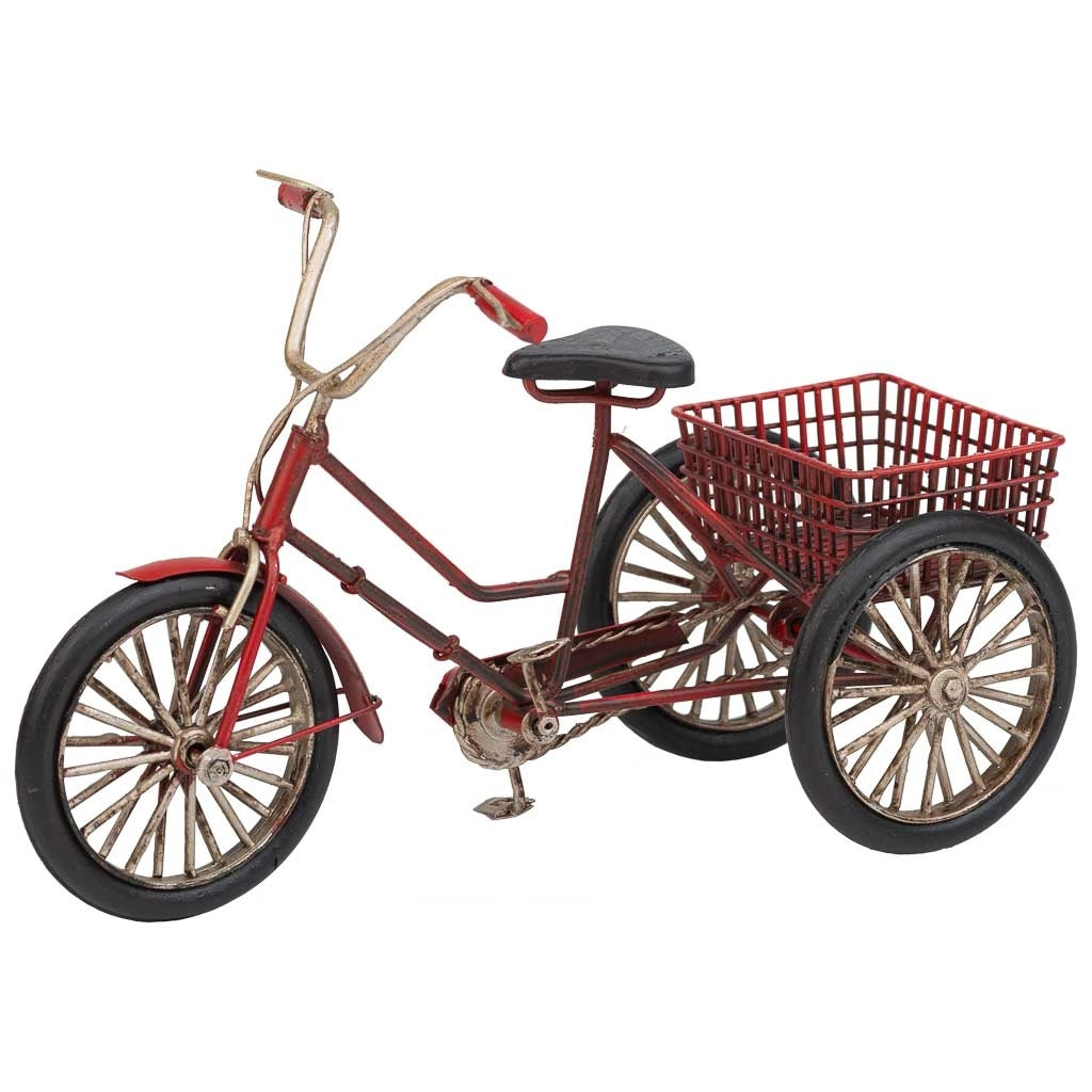 Triciclo in metallo rosso 22x11x14h