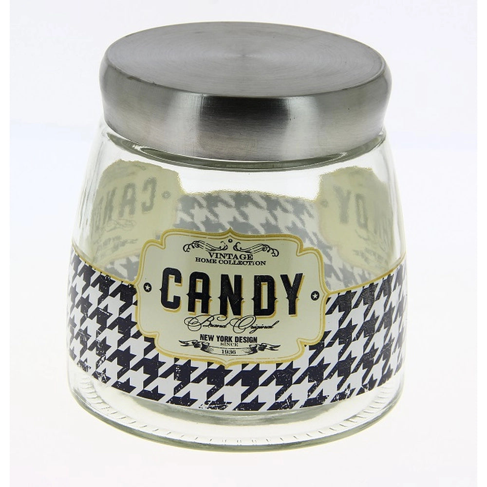 Barattolo da cucina in vetro sahara retro' candy tappo alluminio cerve