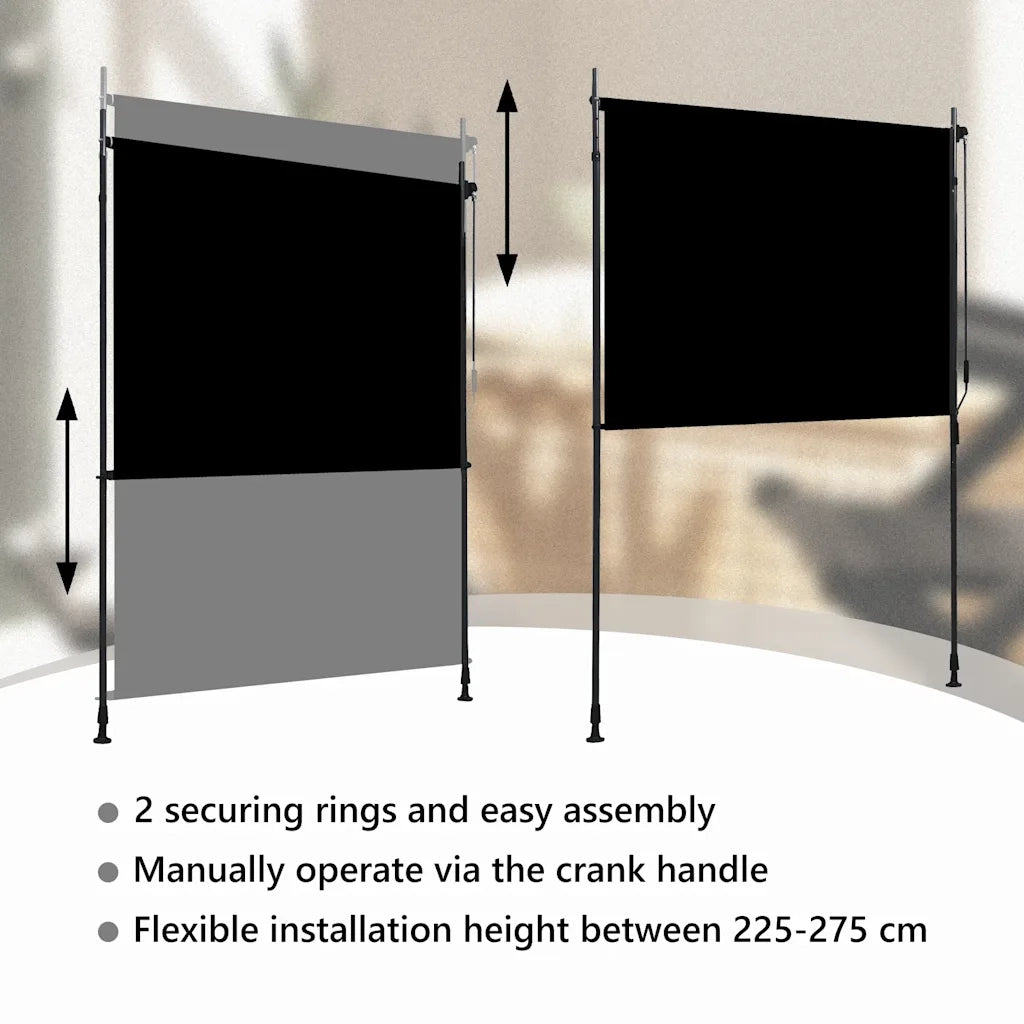 Tenda a rullo | Tenda avvolgibile per Esterni 150x270 cm Antracite