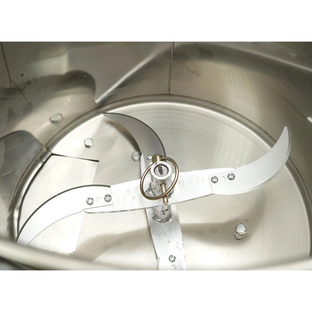 Tritatutto elettrico per scarti vegetali e mangimi, 550W, 220V, ciotola in acciaio inox da 12L, 4 lame incluse.