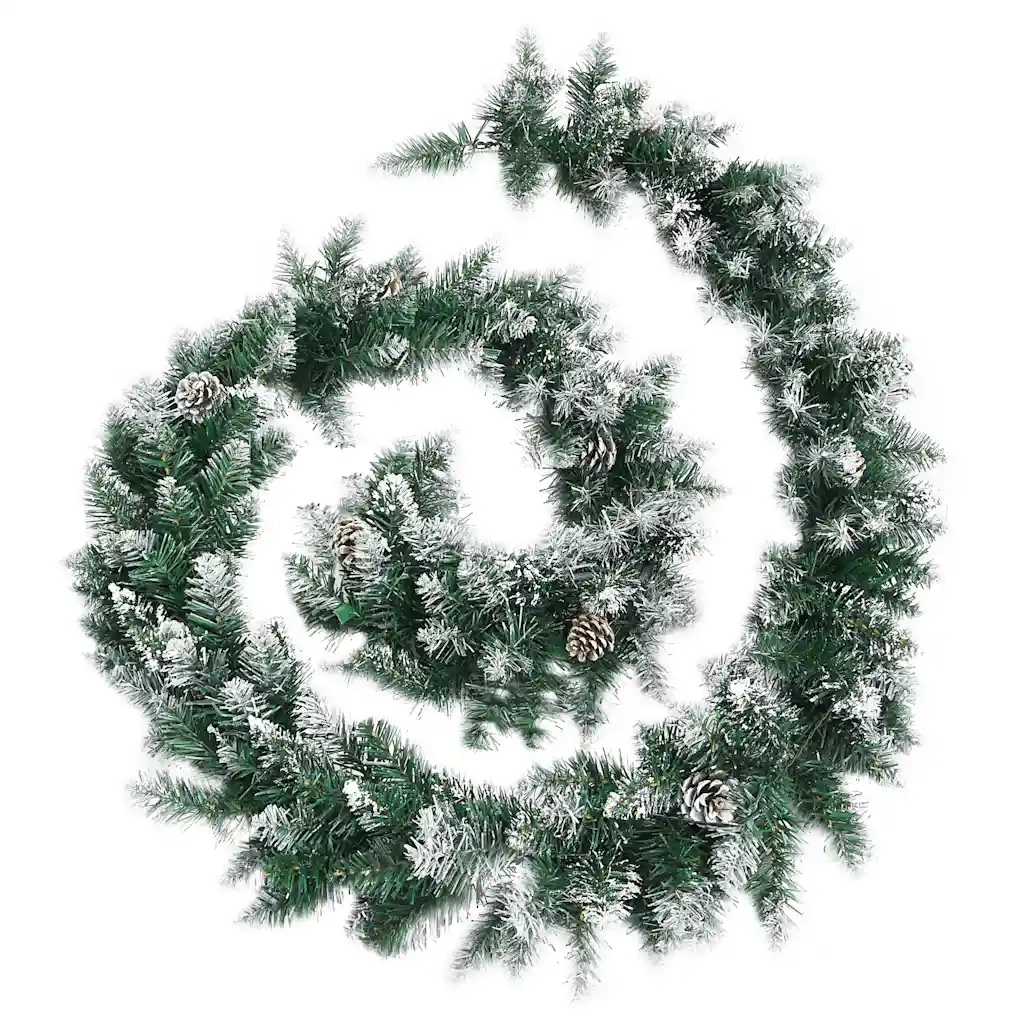 Ghirlanda Natalizia con Luci a LED 5,2 m in PVC Verde 345170