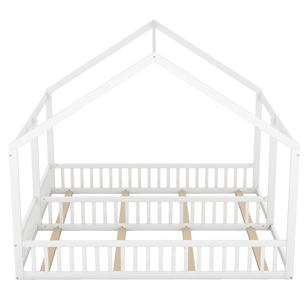 Letto singolo bianco con funzione 2 in 1 in pino 90x200 cm